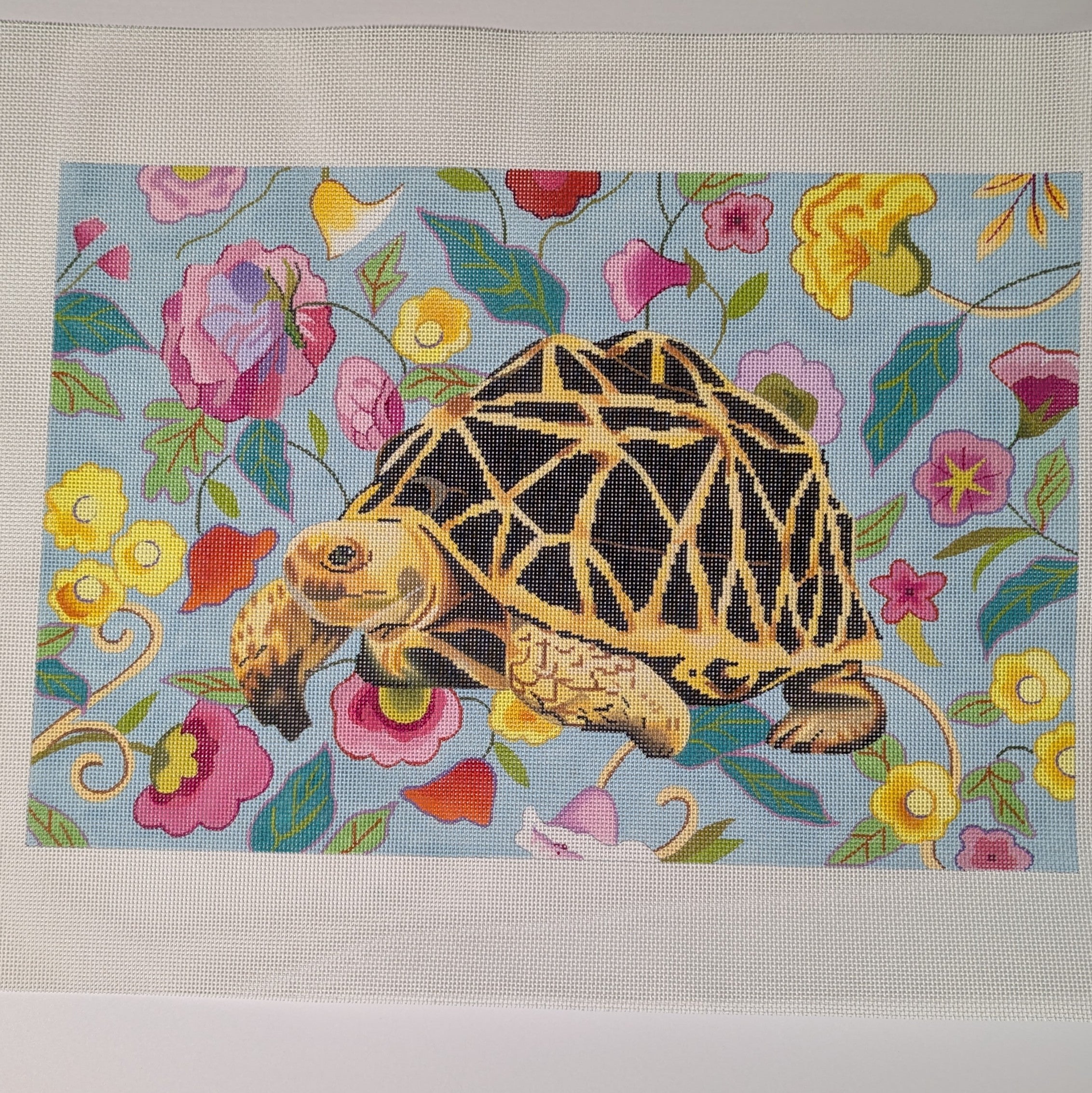 Turtle Amongst the Flowers