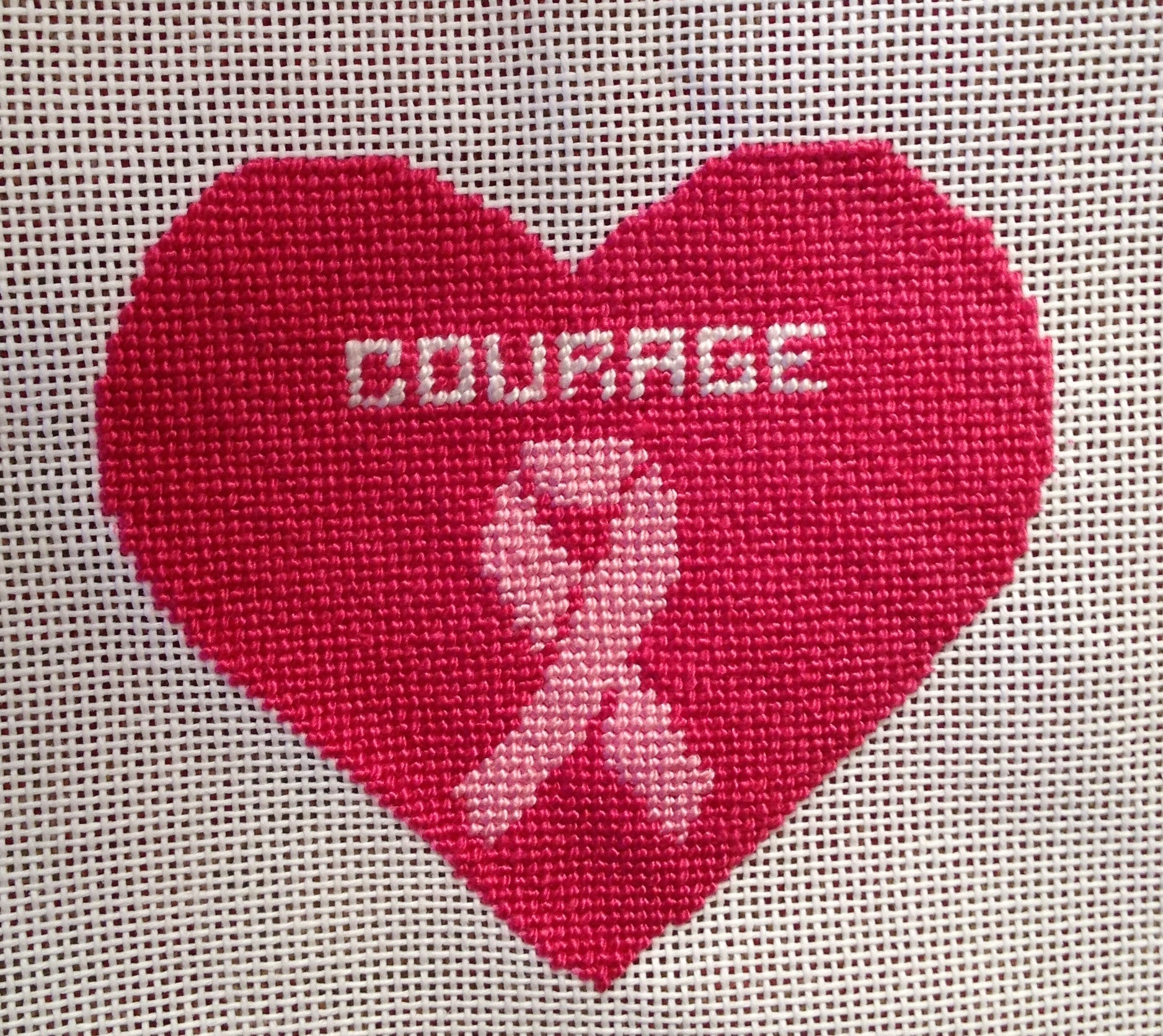
          Susan Battle Needlepoint "Courage" ornament
        