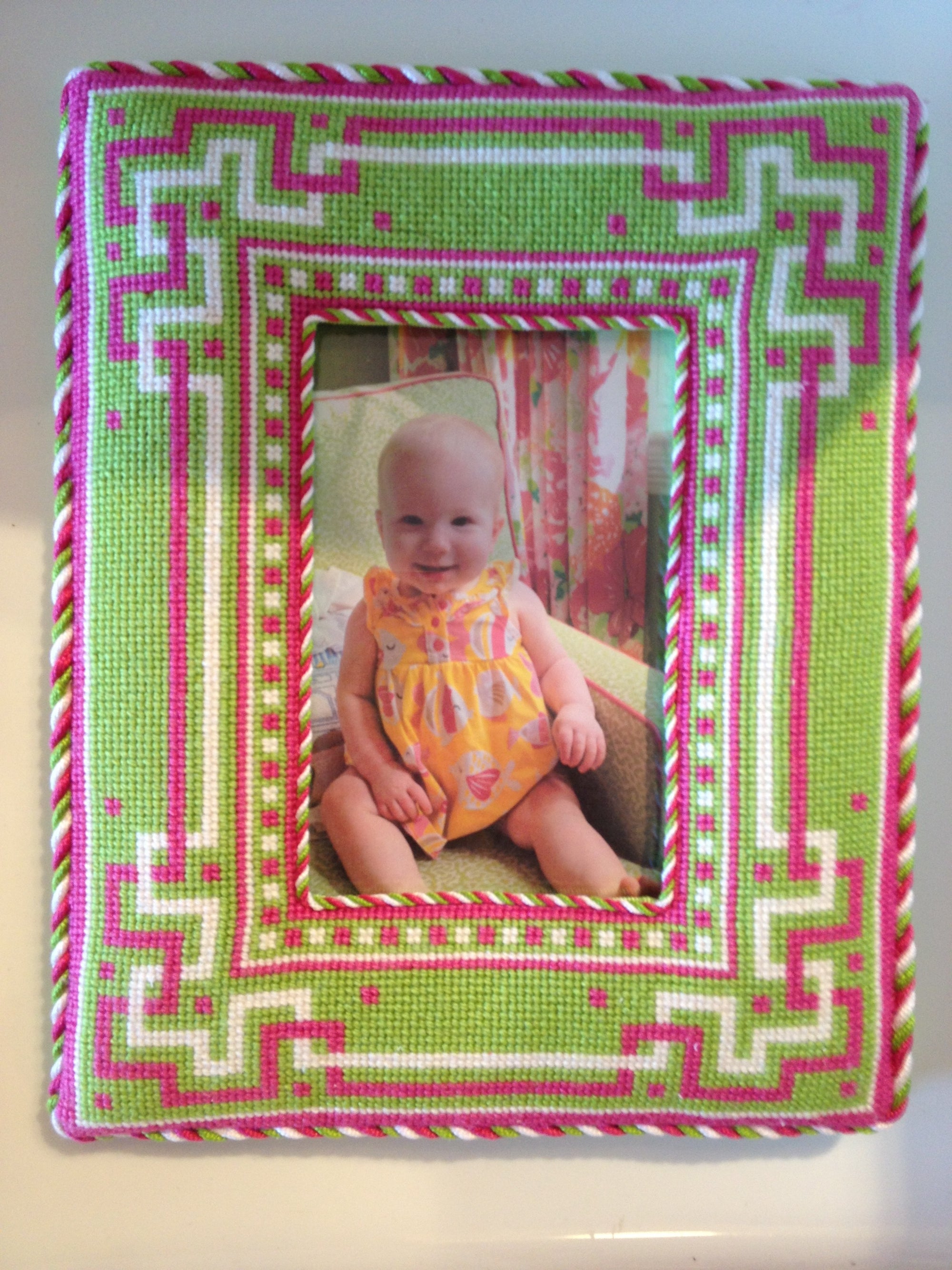 
                  Susan Battle Needlepoint Picture Frame
                