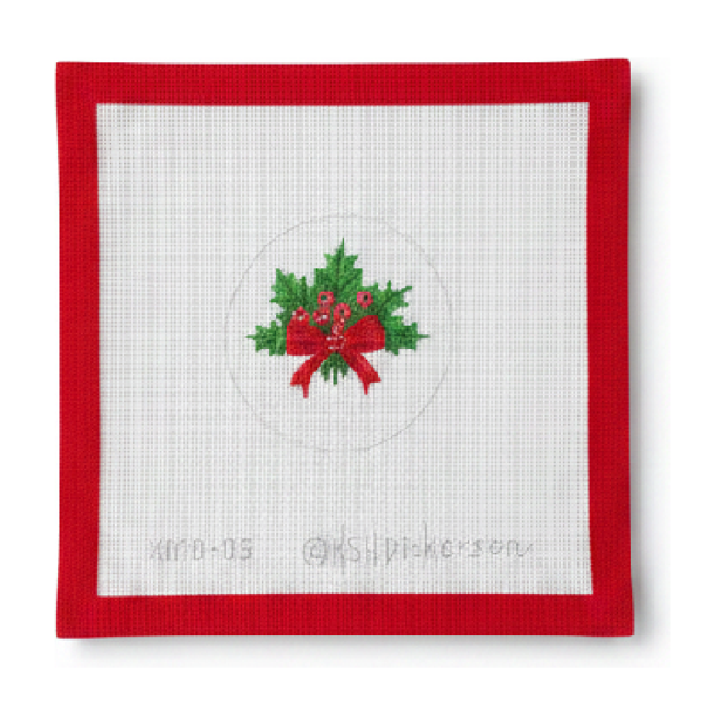 Holly w. Red Bow round