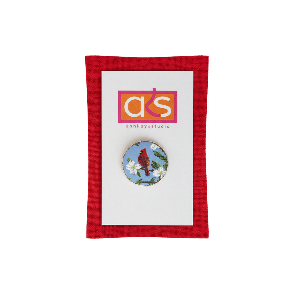 Cardinal Dogwood Needle Minder Magnet