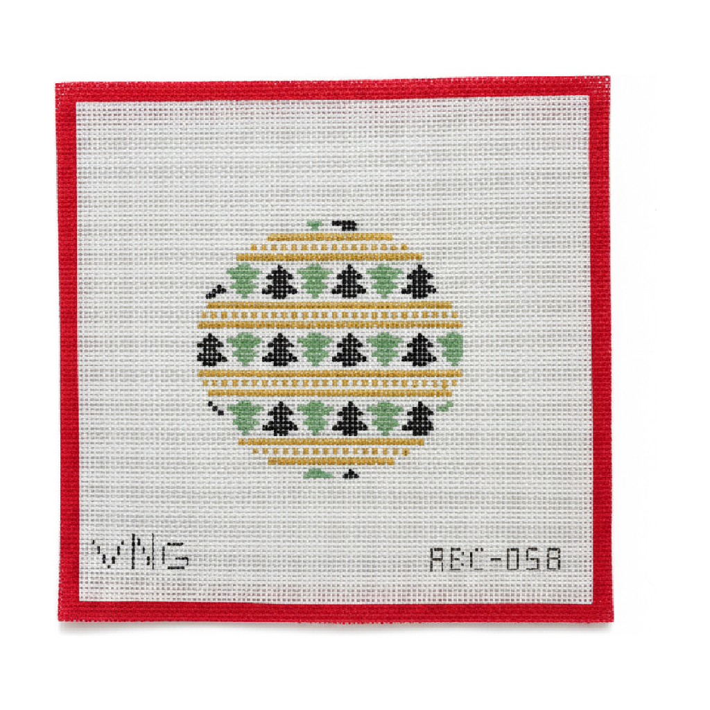 Christmas Trees with Gold Stripes