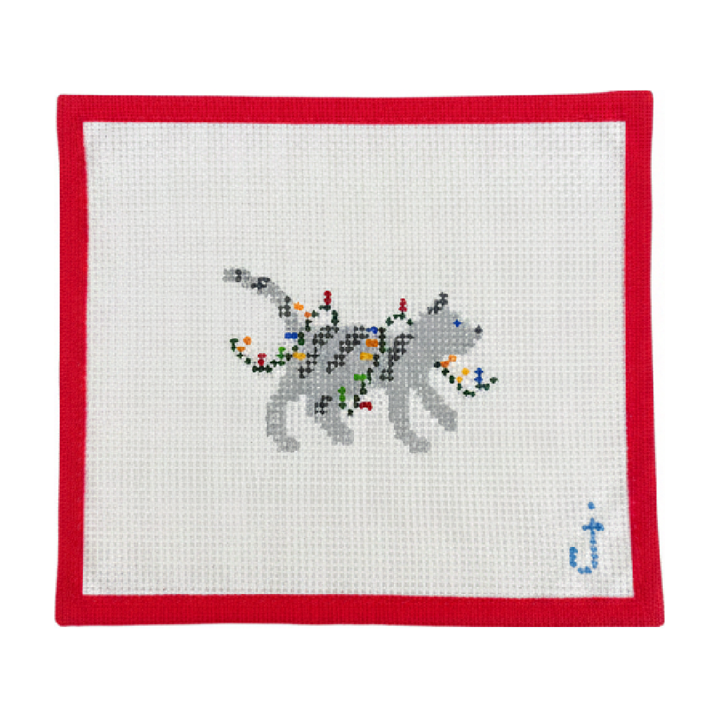 Christmas Cat with Lights