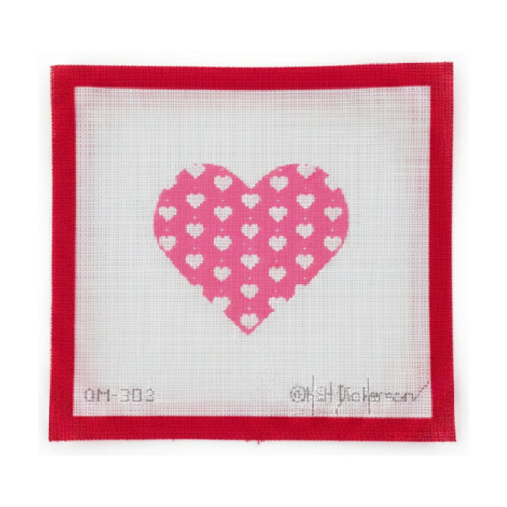 Pink Heart w. White Heart Pattern