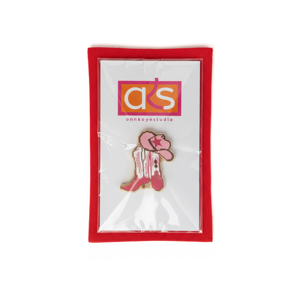 Pink Boots Needle Minder Magnet