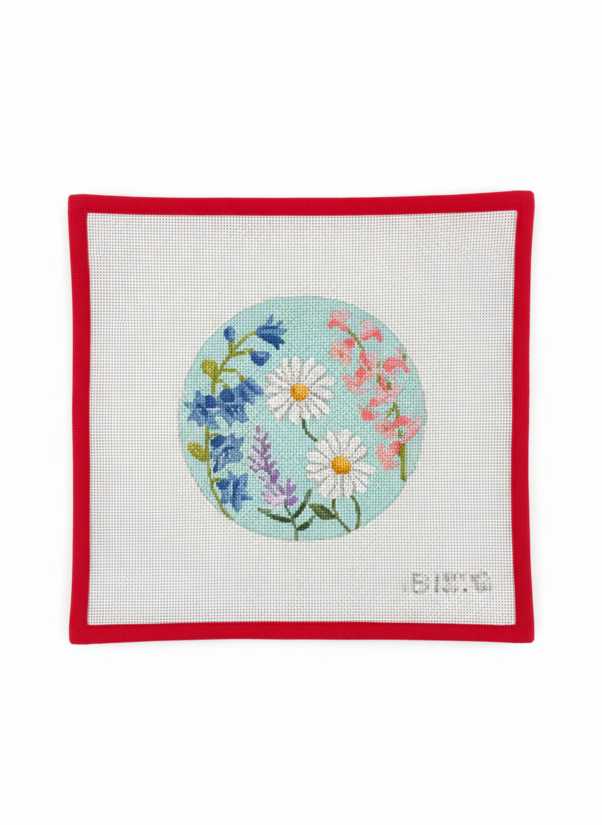 English Garden Round (Blue/Purple)