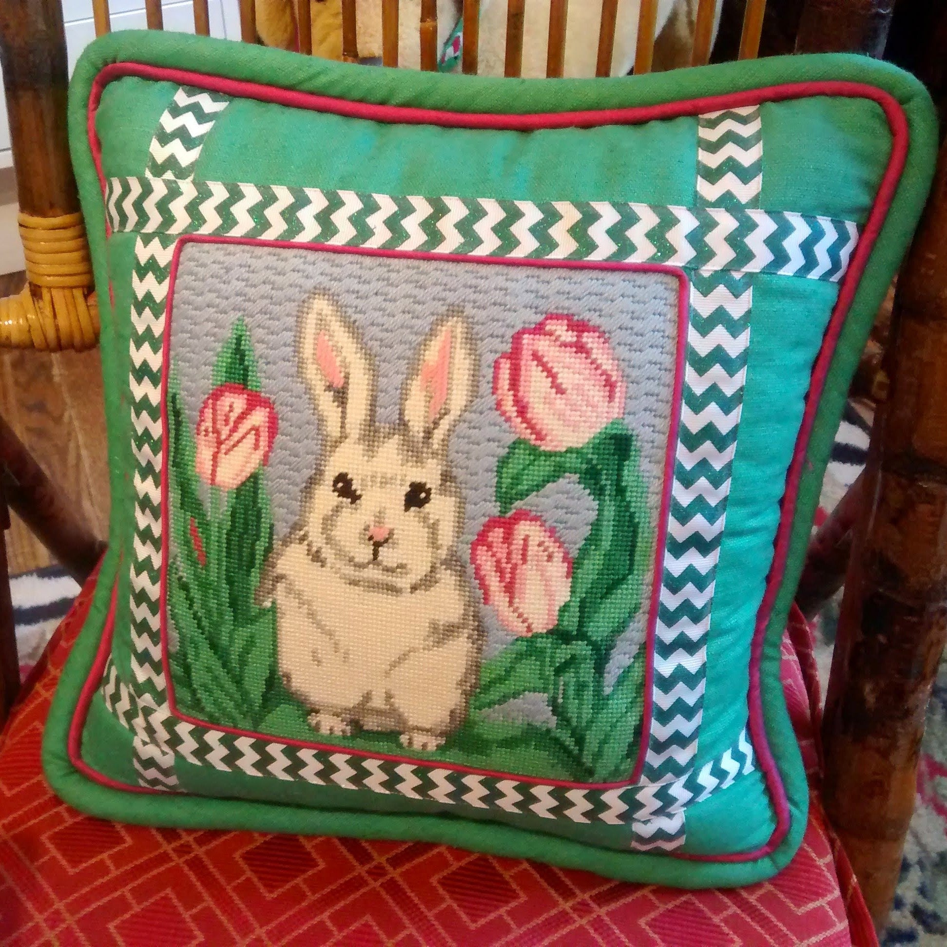 2 Part Bunny Pillow (front and back view)