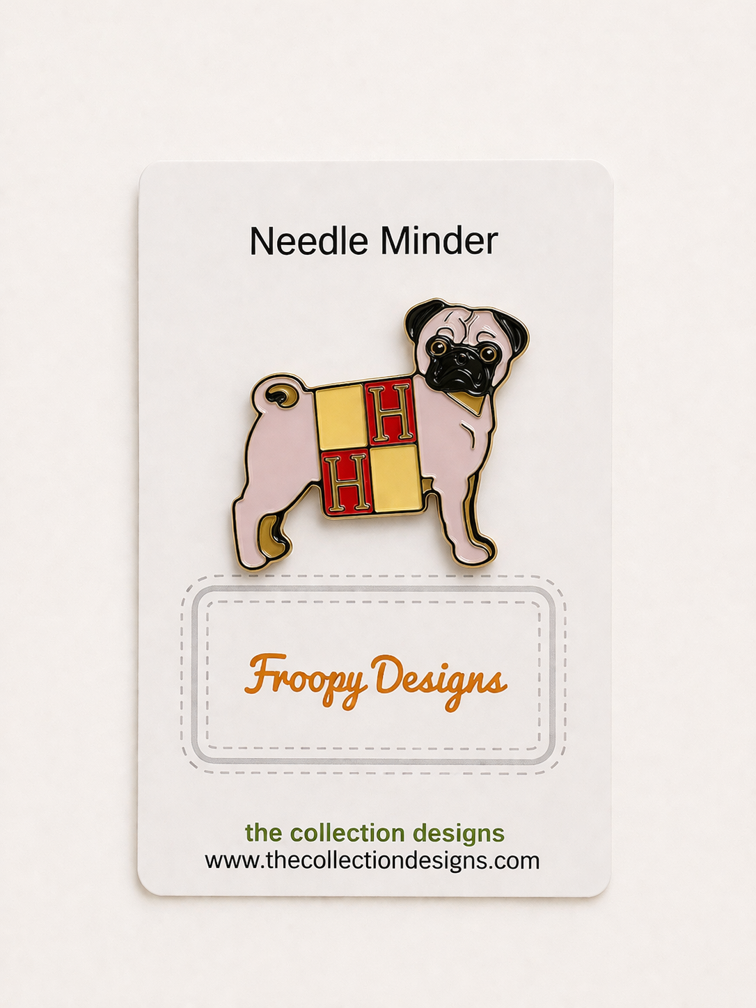 Pug in Hermes Blanket Needle Minder Magnet