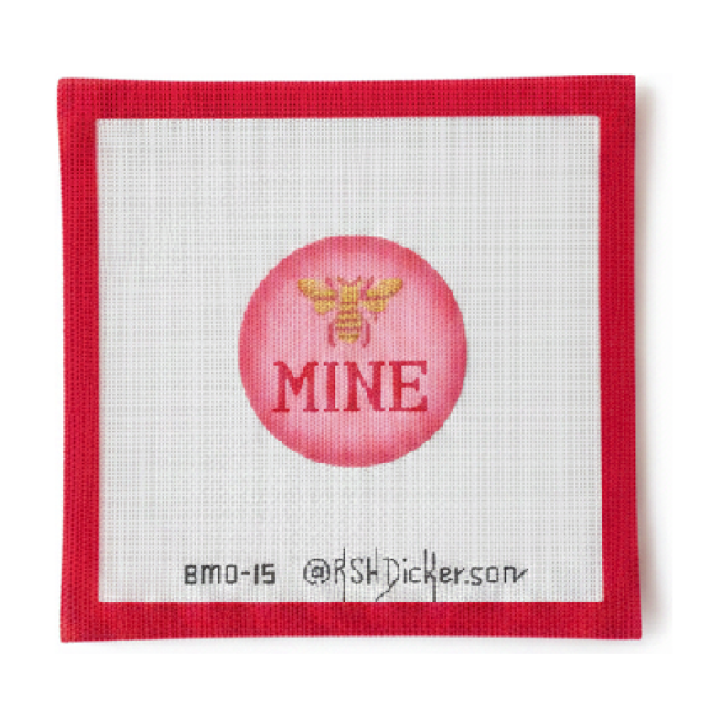 Bee Mine on Hot Pink round