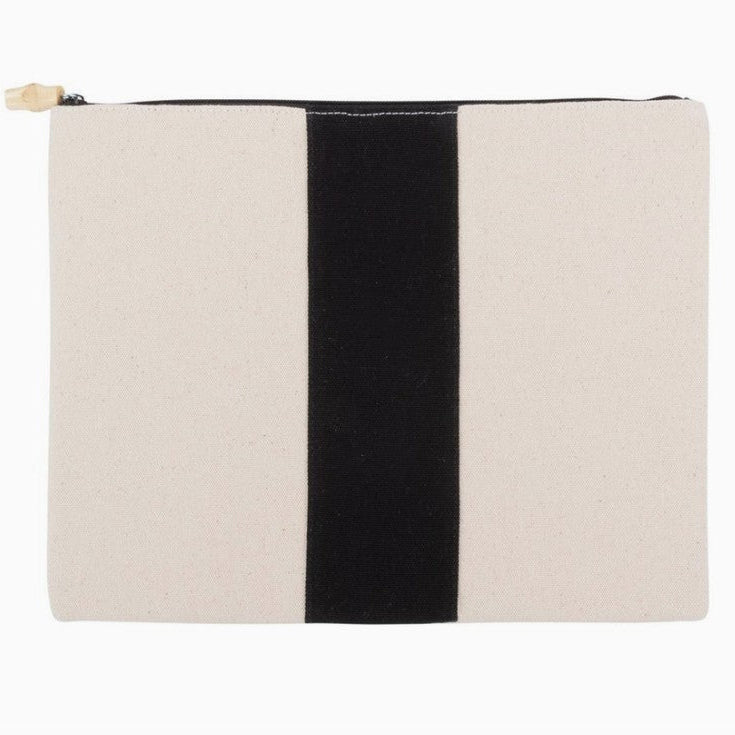 Black Center Stripe Project Bag
