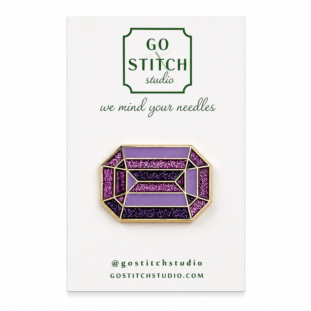 Amethyst "The Duchess" Diamond Needle Minder Magnet