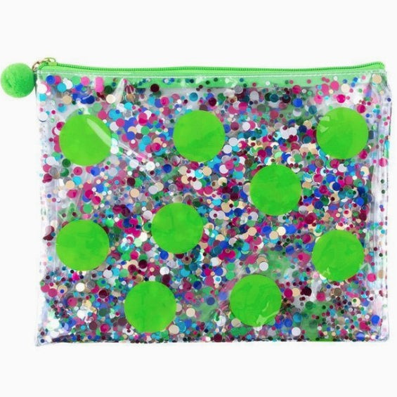 Confetti Lime Polka Dot Project Bag