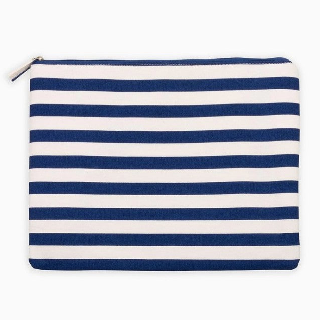 Deep Cobalt & White Striped Project Bag