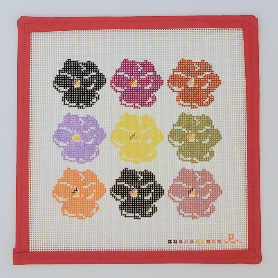 Multicolor Pansy Block