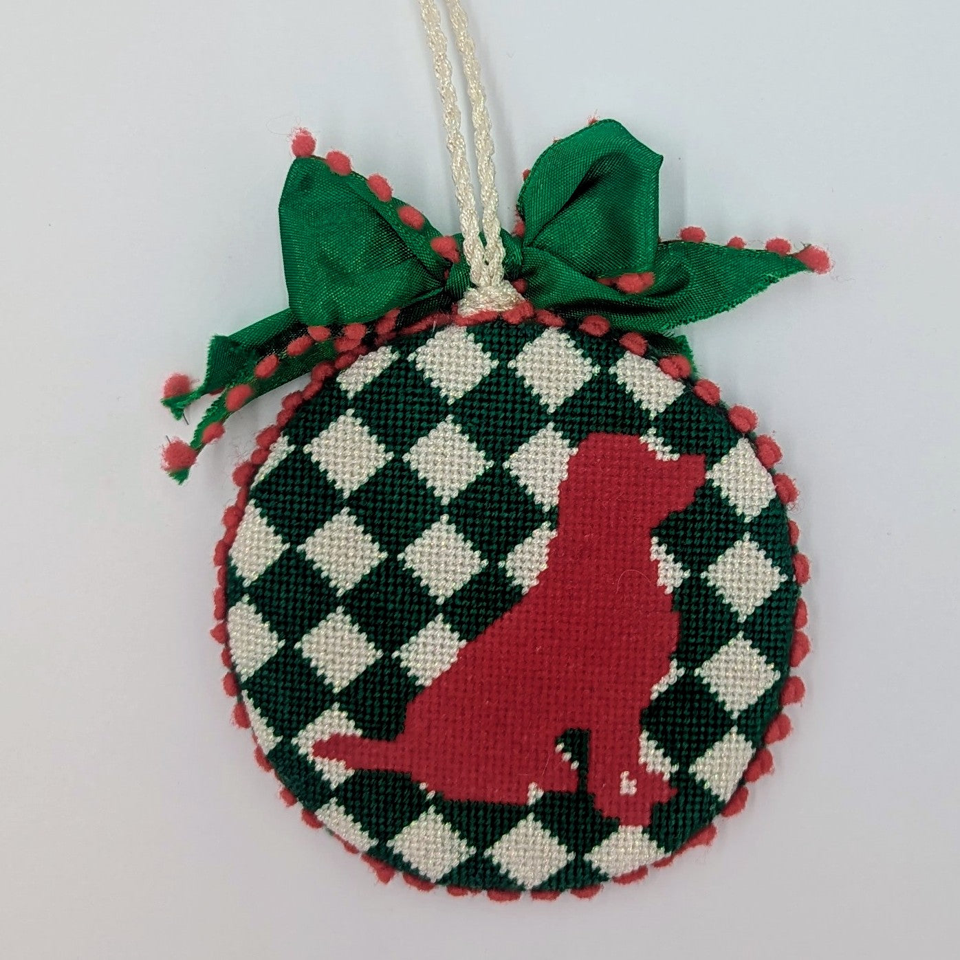 Mod Sitting Lab on Diamonds Ornament