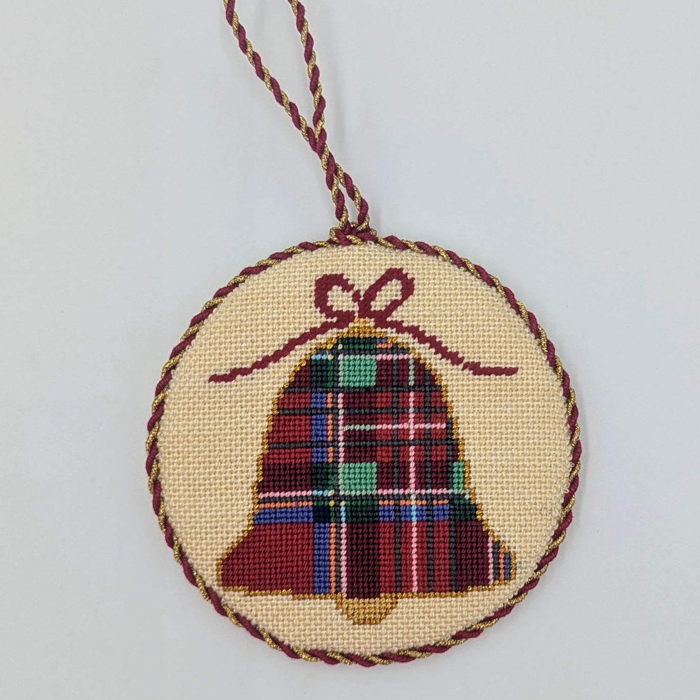 Plaid Bell Ornament