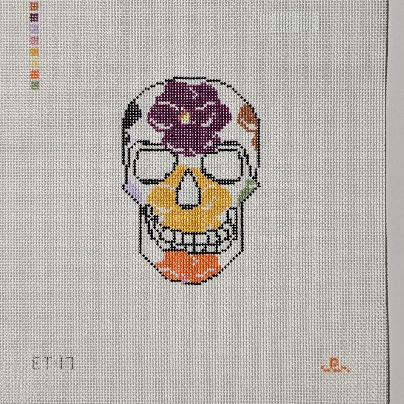 Fall Pansy Skull