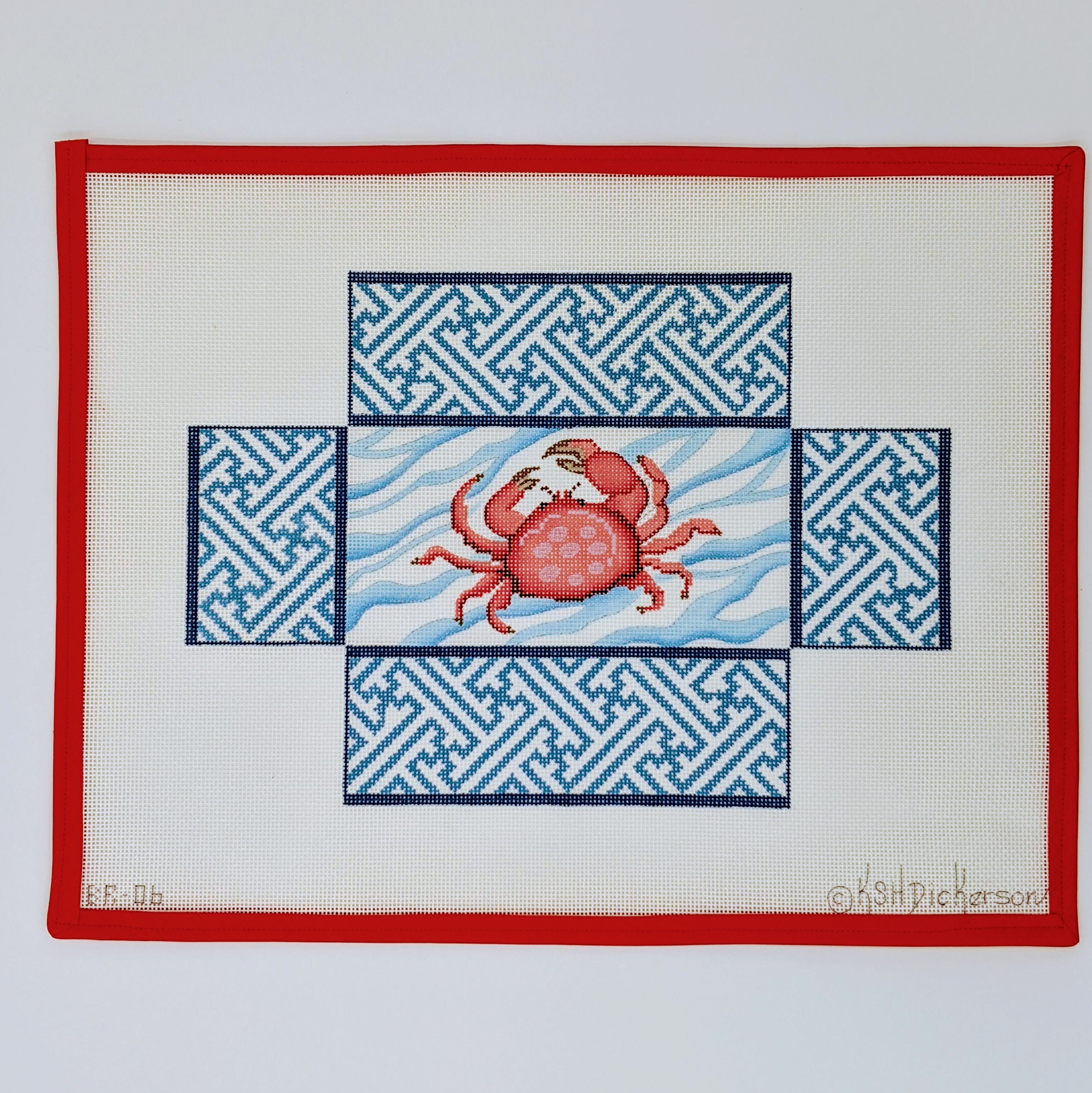 Crab w. Chinoiserie Border Brick