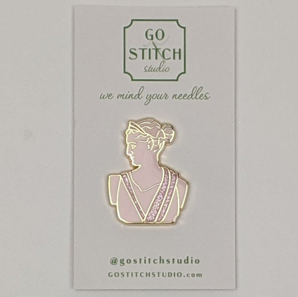 Pink Greek Goddess Statue Needle Minder Magnet
