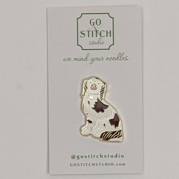 Brown Staffordshire Dog Needle Minder Magnet