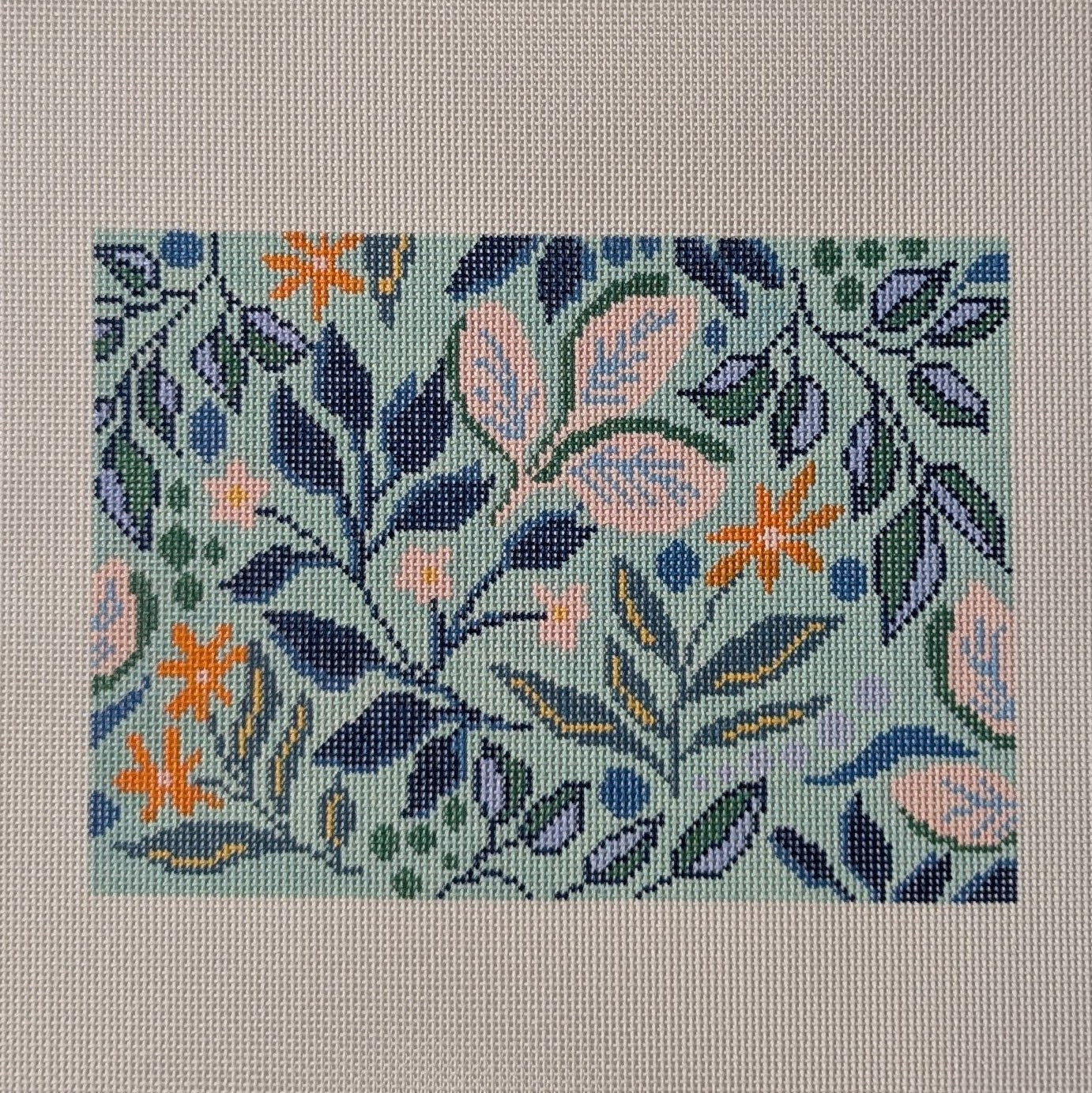 Aqua Floral Pattern