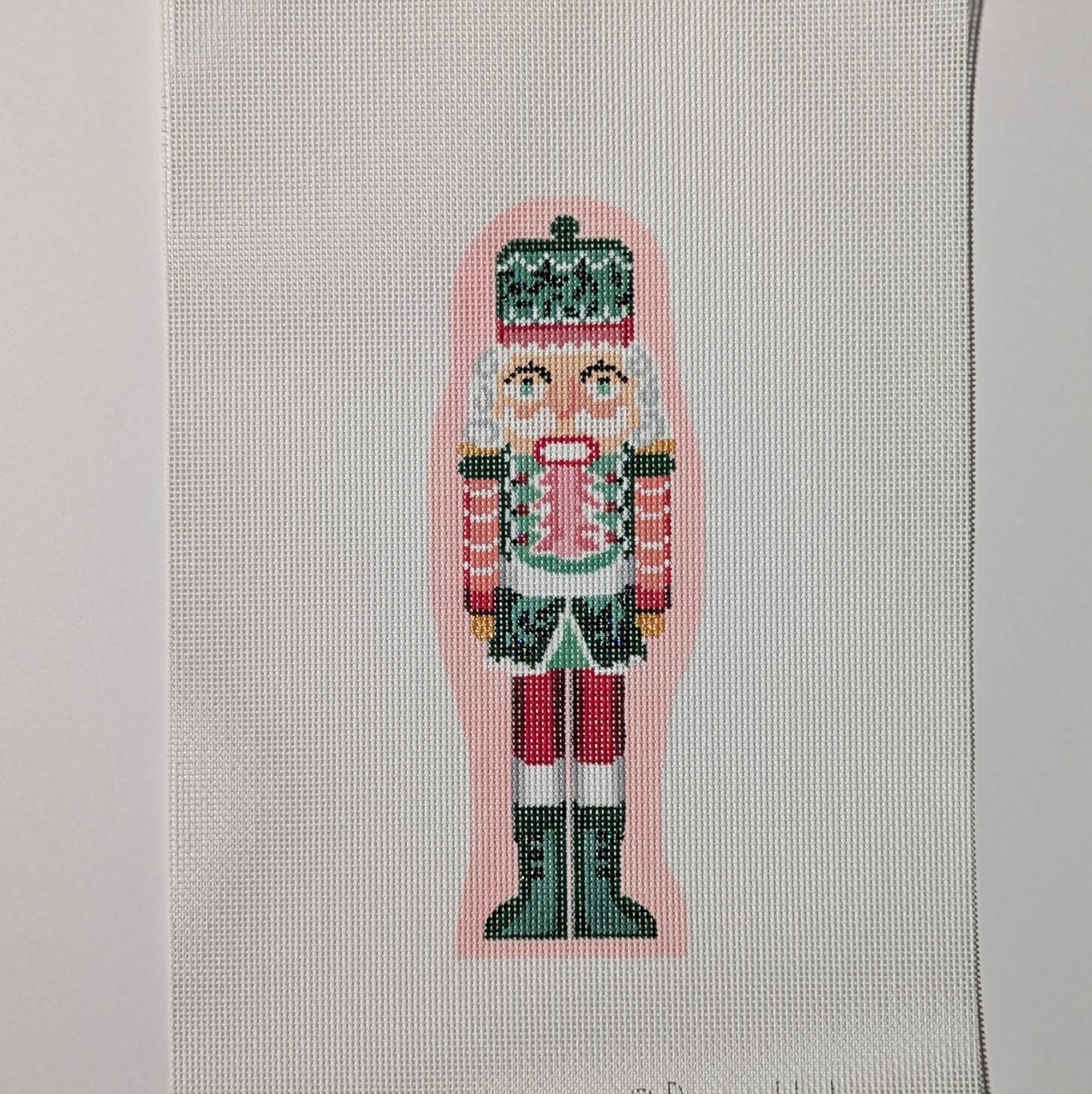 Green Nutcracker on Pink