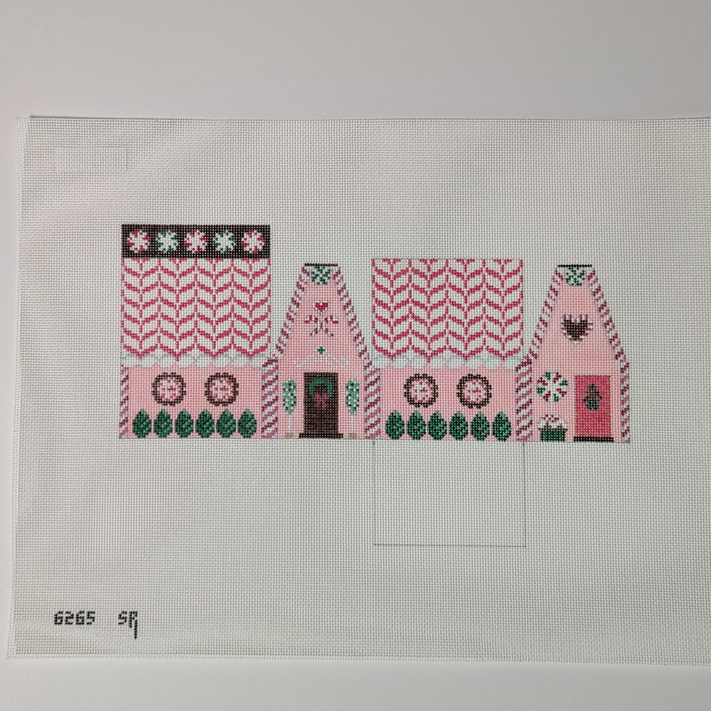 3D Peppermint House Gingerbread Pink