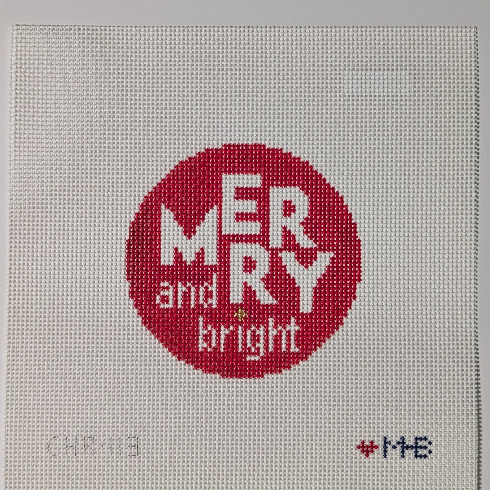 Red Merry & Bright round