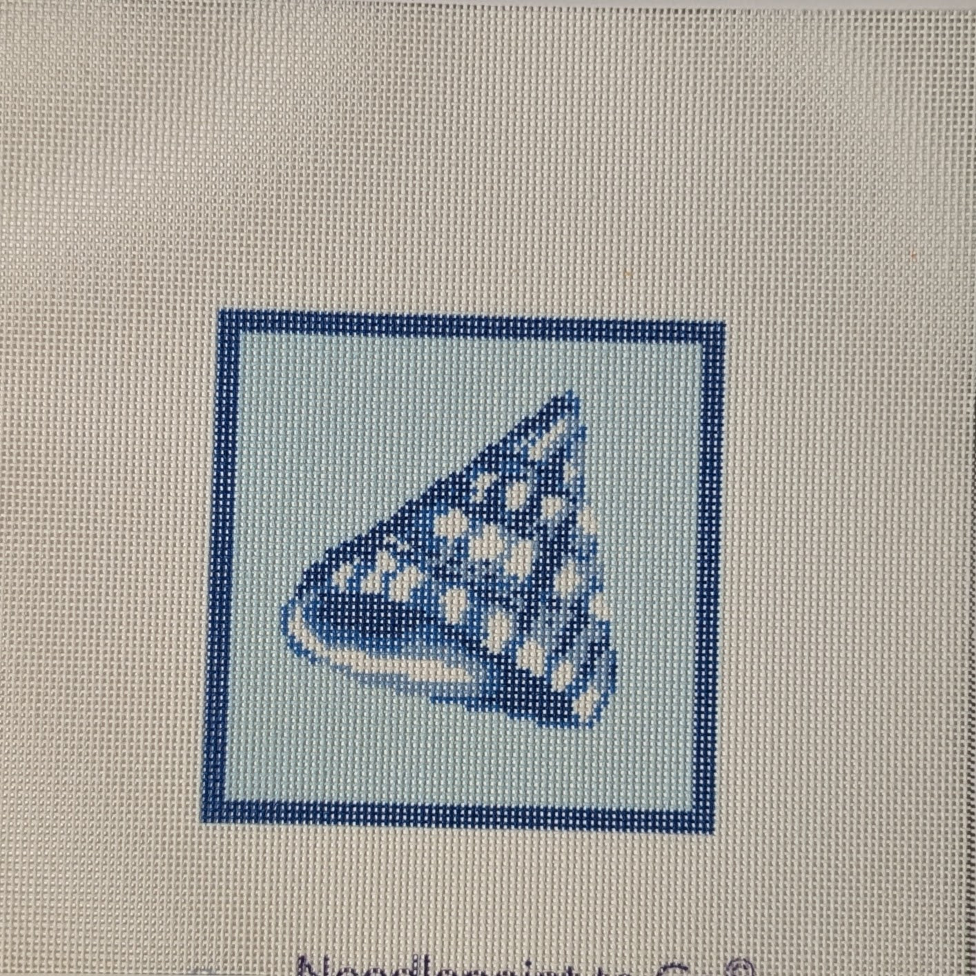 Mottled Top Shell Coaster Blue