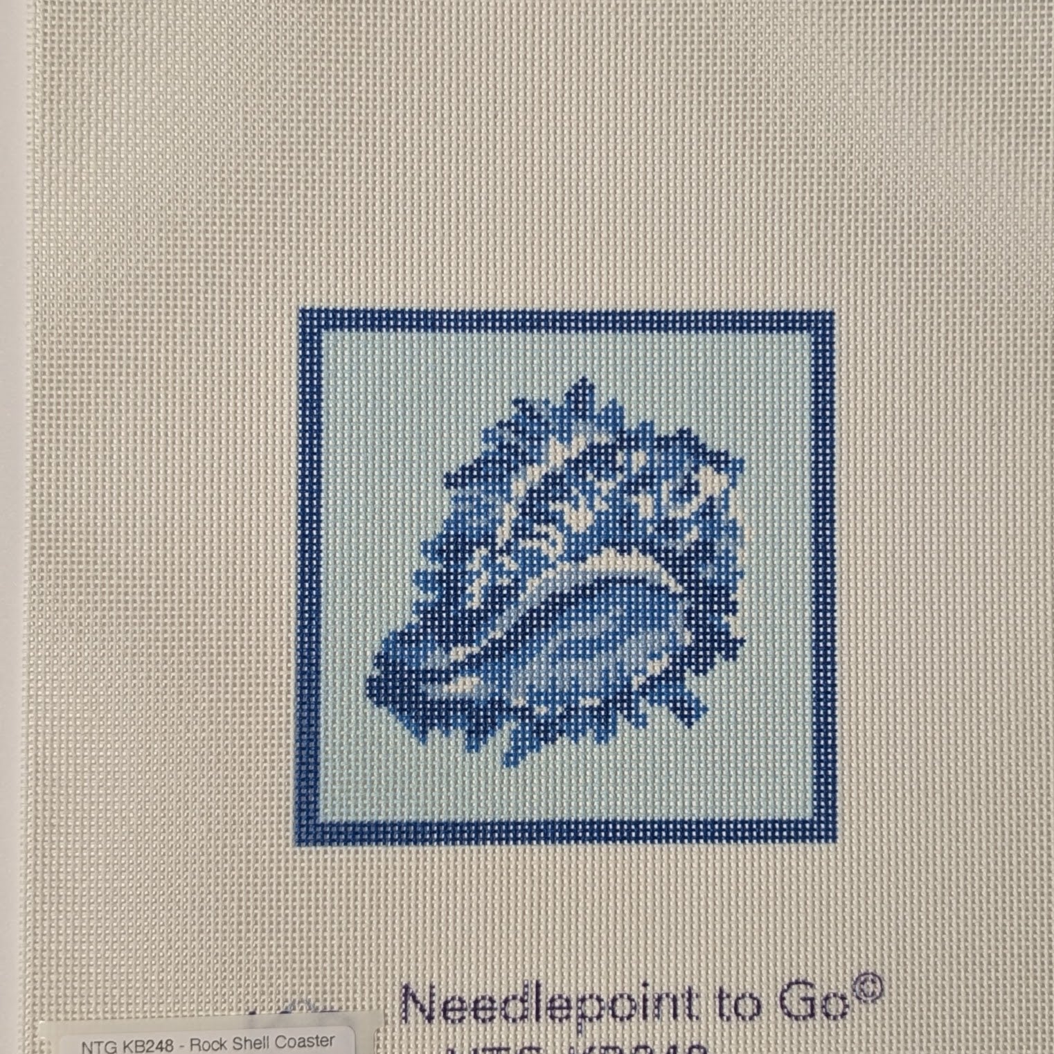 Rock Shell Coaster Blue