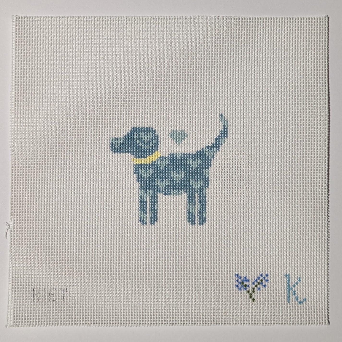 Blue Dog w. Hearts