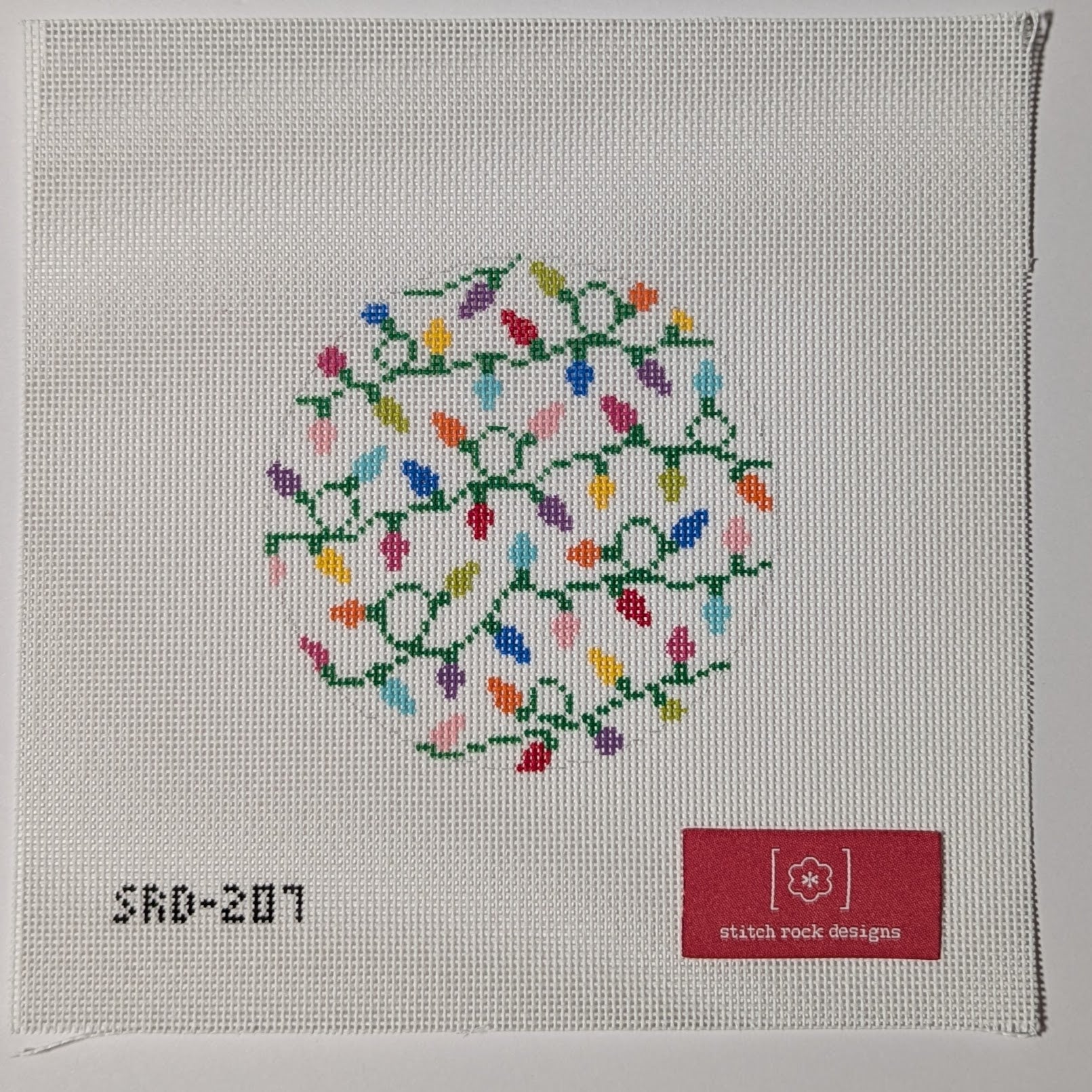 Multicolored Christmas Lights Round