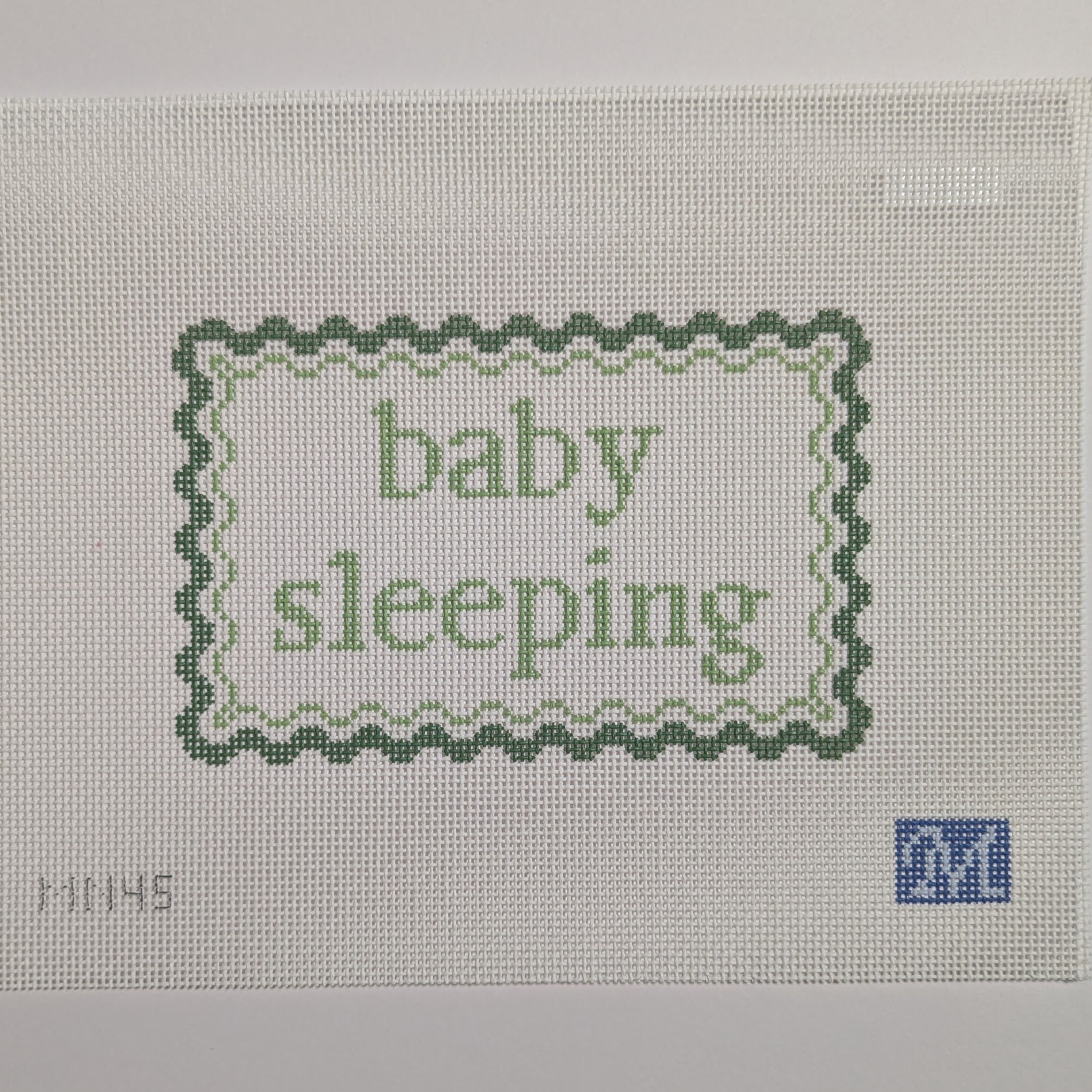 Baby Sleeping w. Green Ric Rac