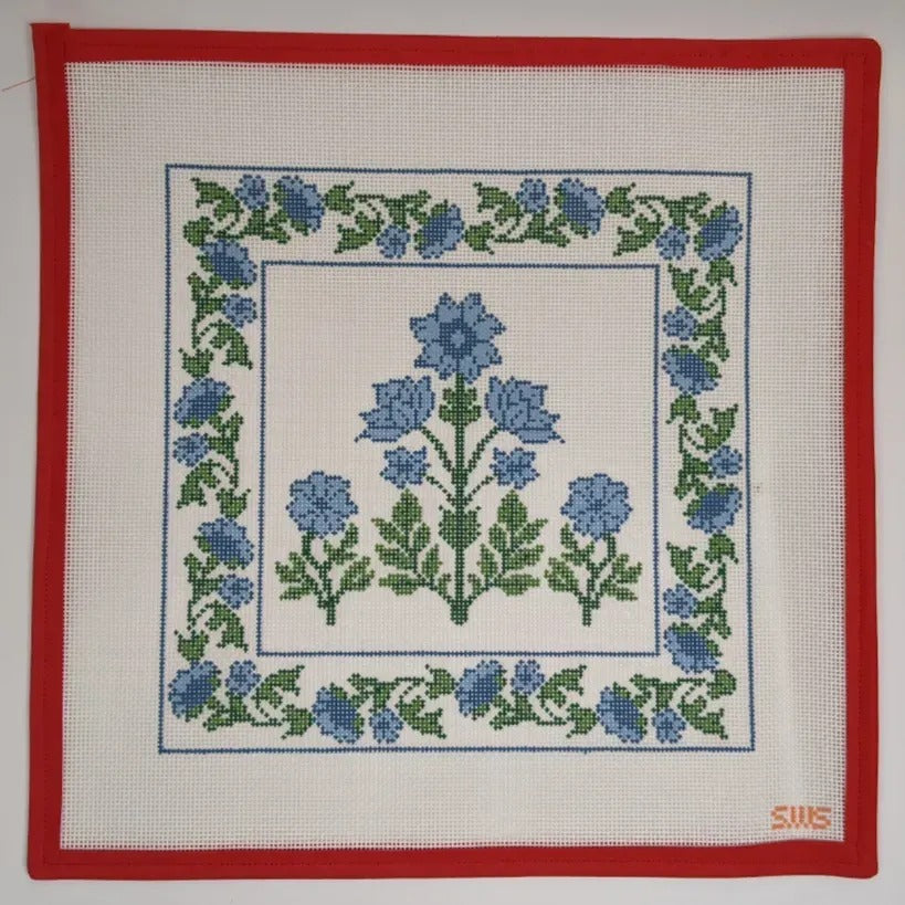 Blue Block Floral