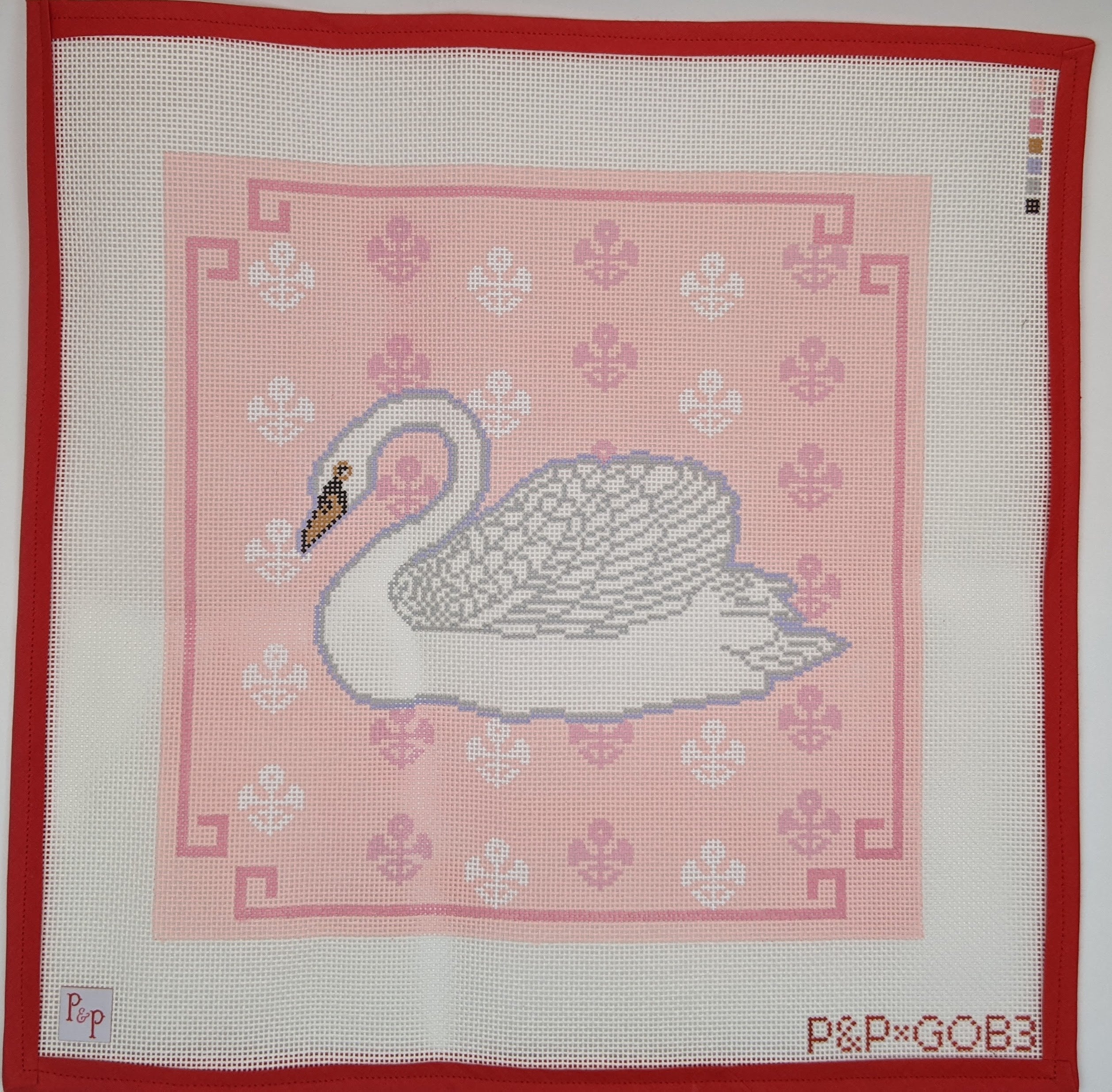 Graceful Swan on Pale Pink