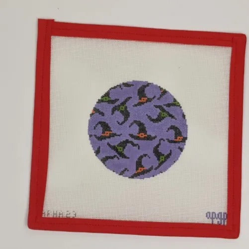 Witch Hats on Purple Round