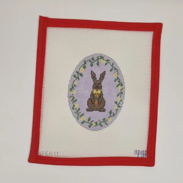 Chocolate Bunny Oval Lavender