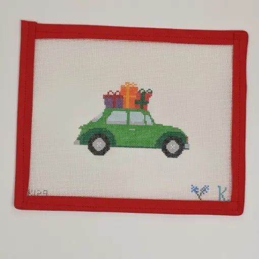 Green Bug Car w. Presents