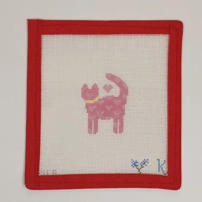 Pink Cat w. Hearts