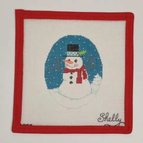 Snowman on Turquoise