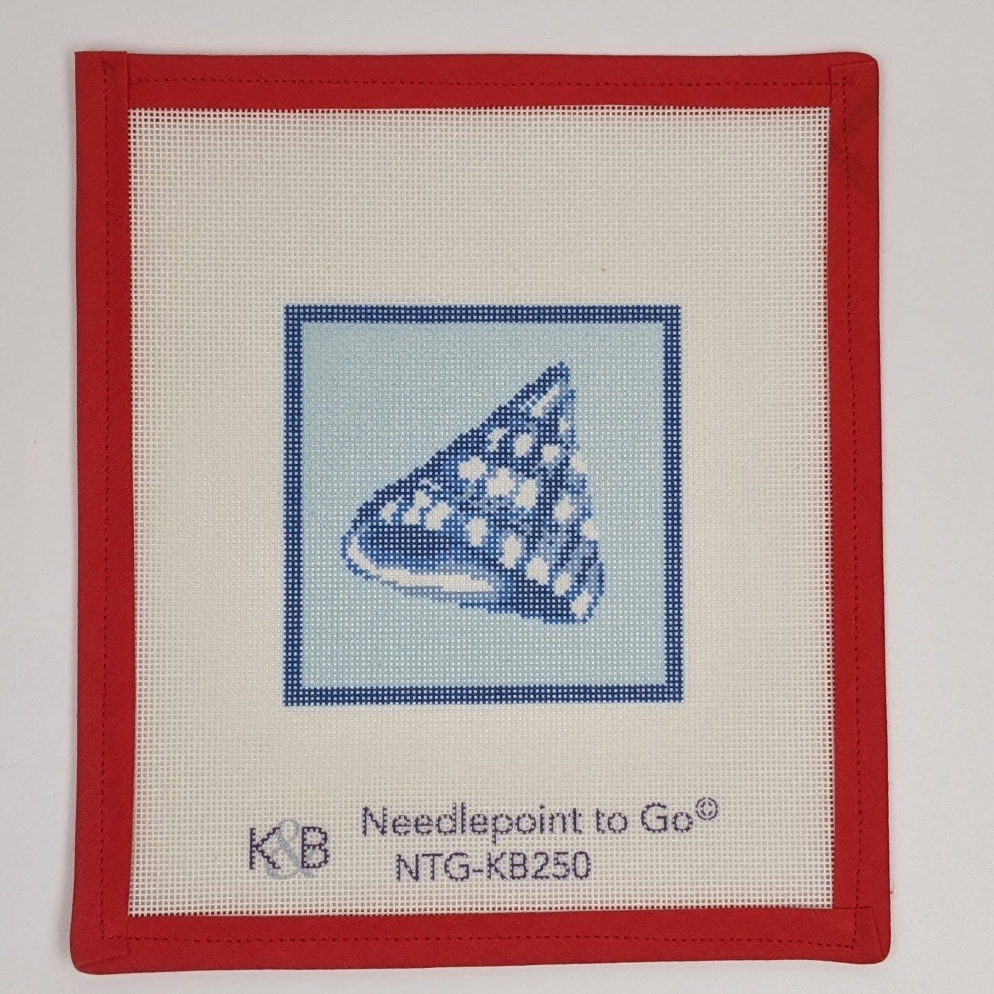 Mottled Top Shell Coaster Blue