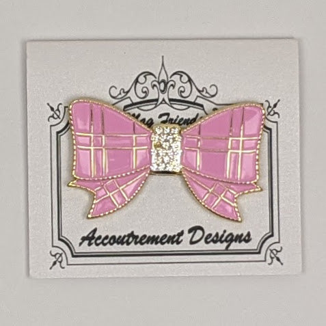 Pink & Gold Bow Needle Minder Magnet