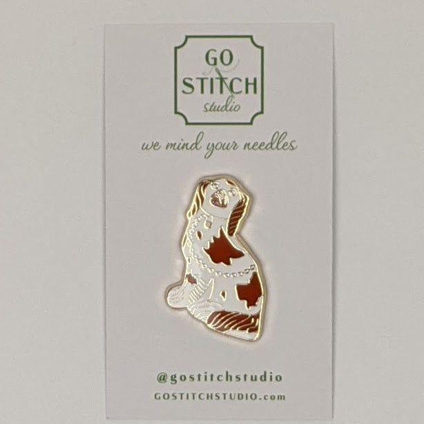 Rust Staffordshire Dog Needle Minder Magnet