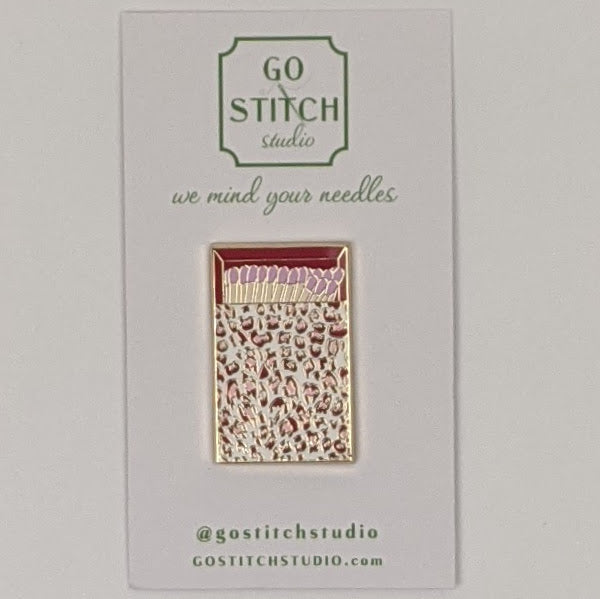Pink Leopard Matchbook Needle Minder Magnet