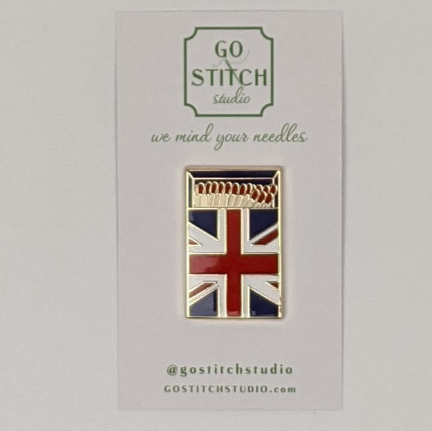 British Flag Red & Blue Matchbook Needle Minder Magnet