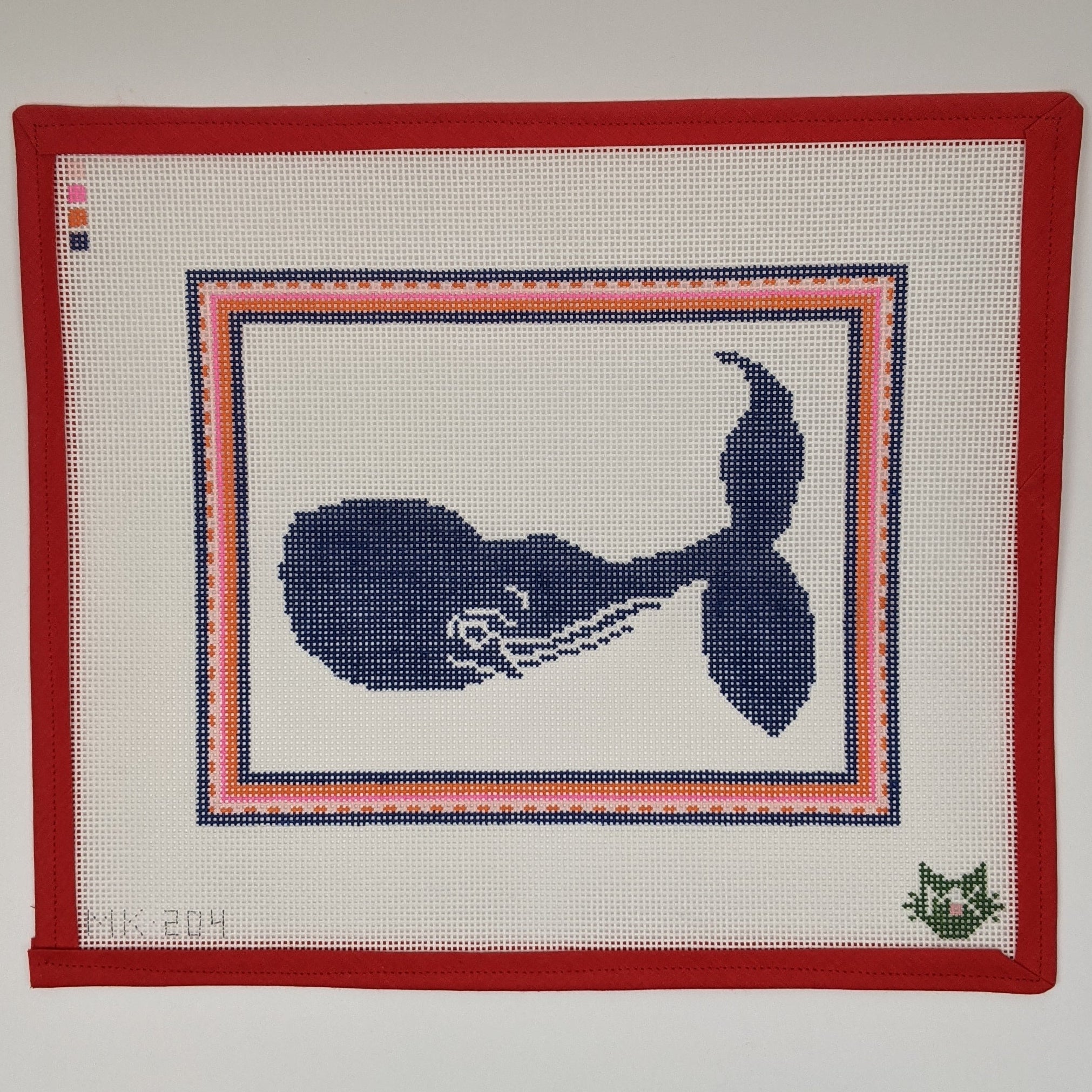 Whale with Colorful Border