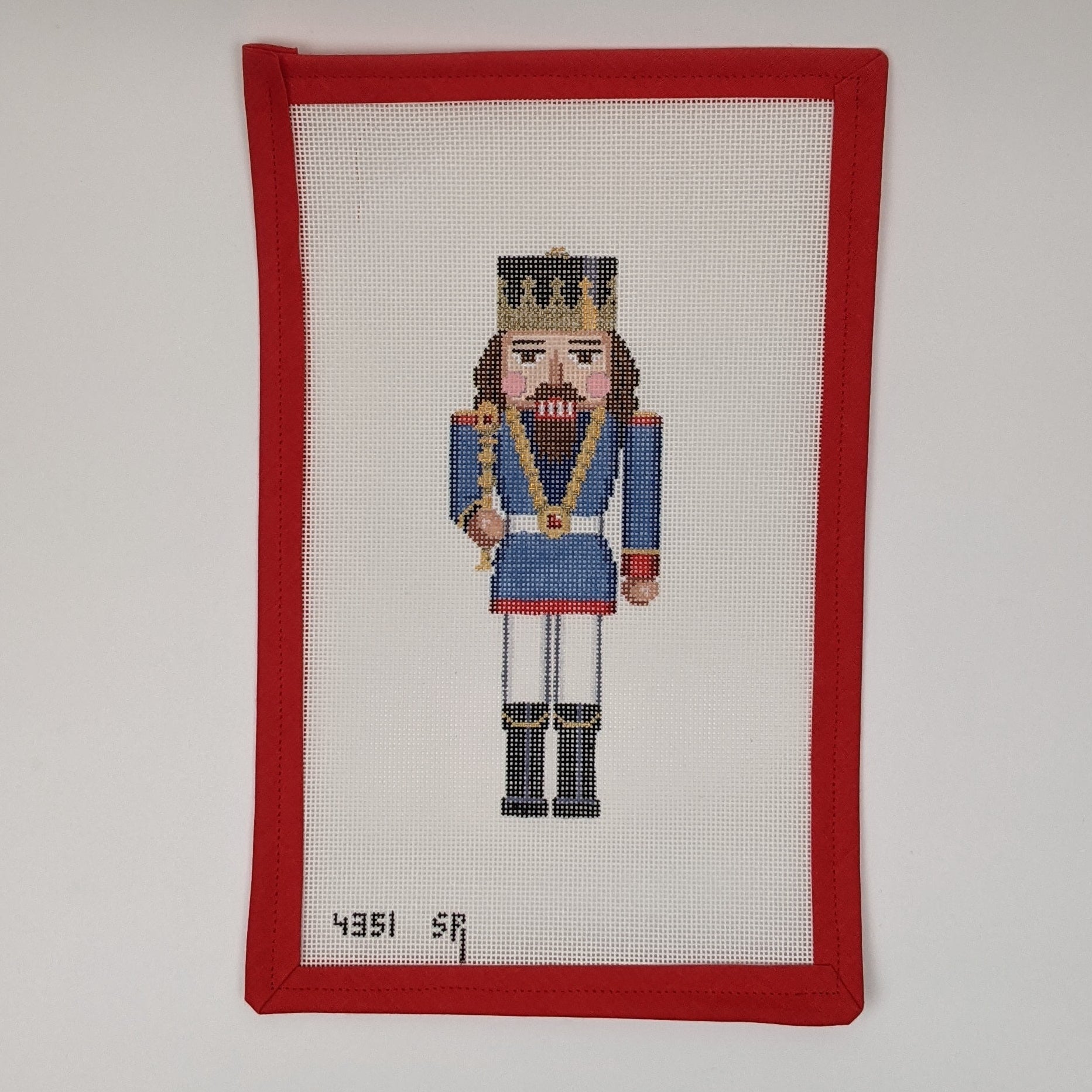 Nutcracker Blue King with Scepter