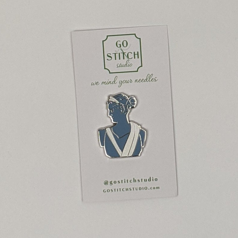 Blue Greek Goddess Statue Needle Minder Magnet