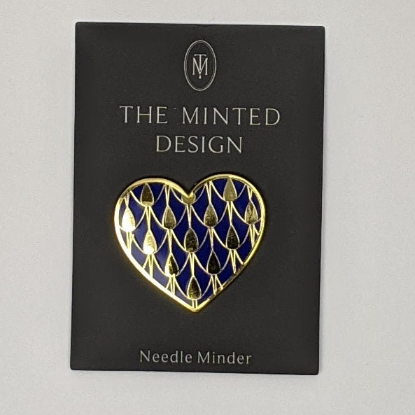 Designer Inspired Navy Heart Needle Minder Magnet