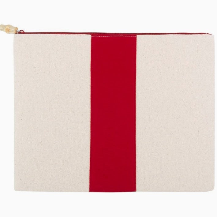 Red Center Stripe Project Bag